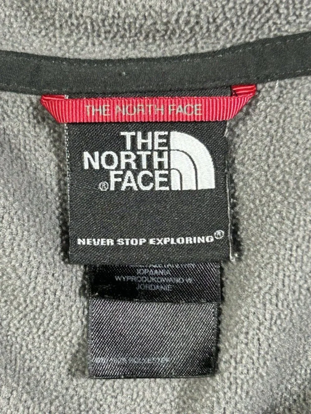 The North Face Men's Gray Full-Zip Hooded Jacket With Blue Logo Size XL 3045